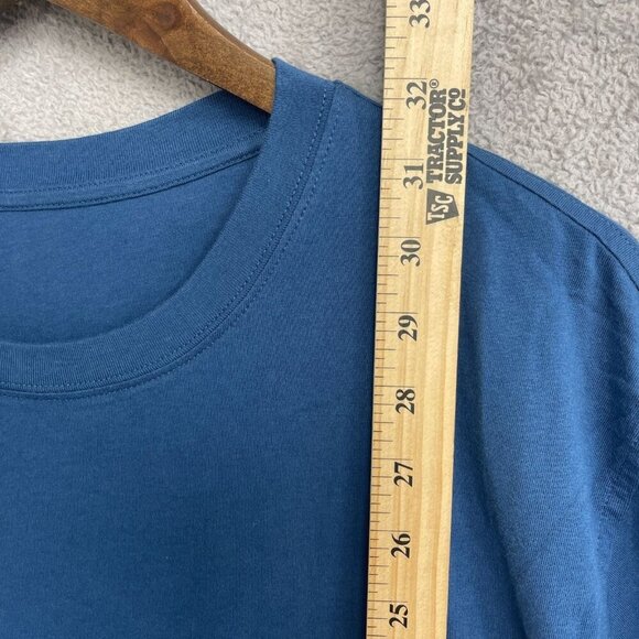 NWOT Lands' End Men's XL Long-Sleeve Shirt Bird Pocket Print Blue Cotton - Picture 3 of 7